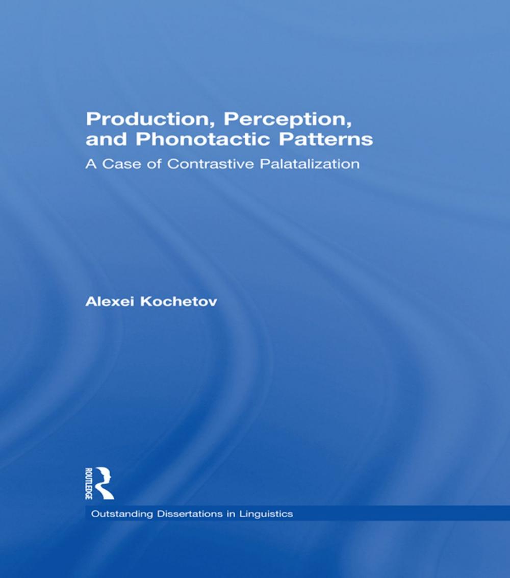 Big bigCover of Production, Perception, and Phonotactic Patterns