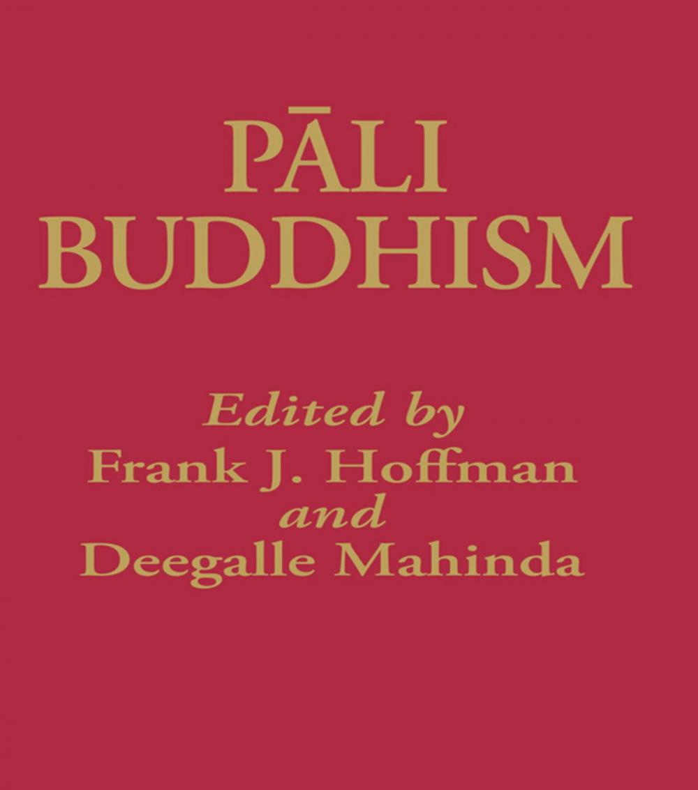 Big bigCover of Pali Buddhism