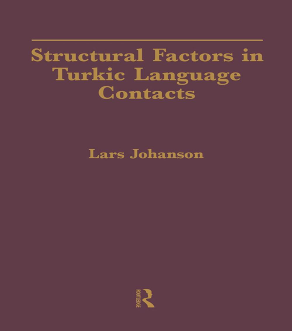 Big bigCover of Structural Factors in Turkic Language Contacts