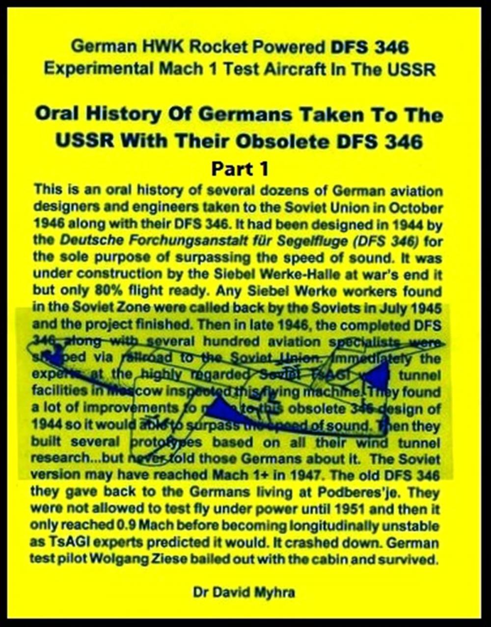 Big bigCover of Oral History of Germans Taken to the USSR with Their Obsolete DFS 346-Part 1