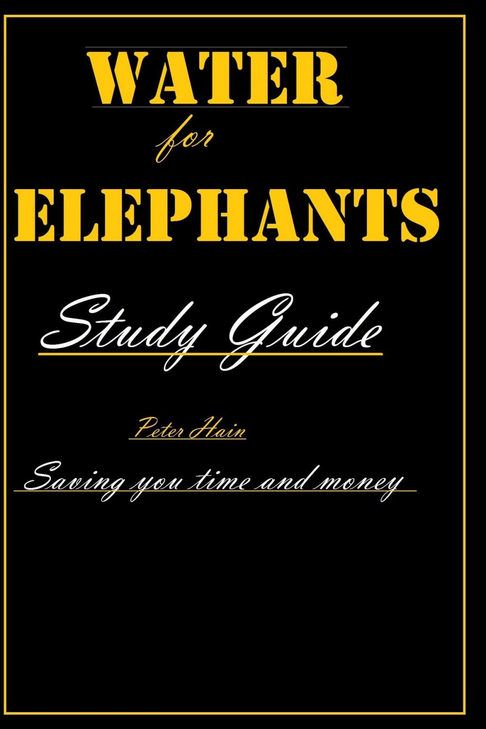 Big bigCover of Water for Elephants Study Guide