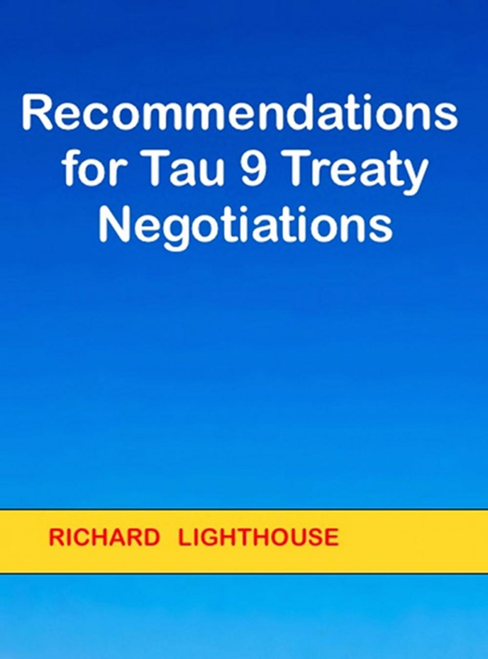 Big bigCover of Recommendations for Tau 9 Treaty Negotiations