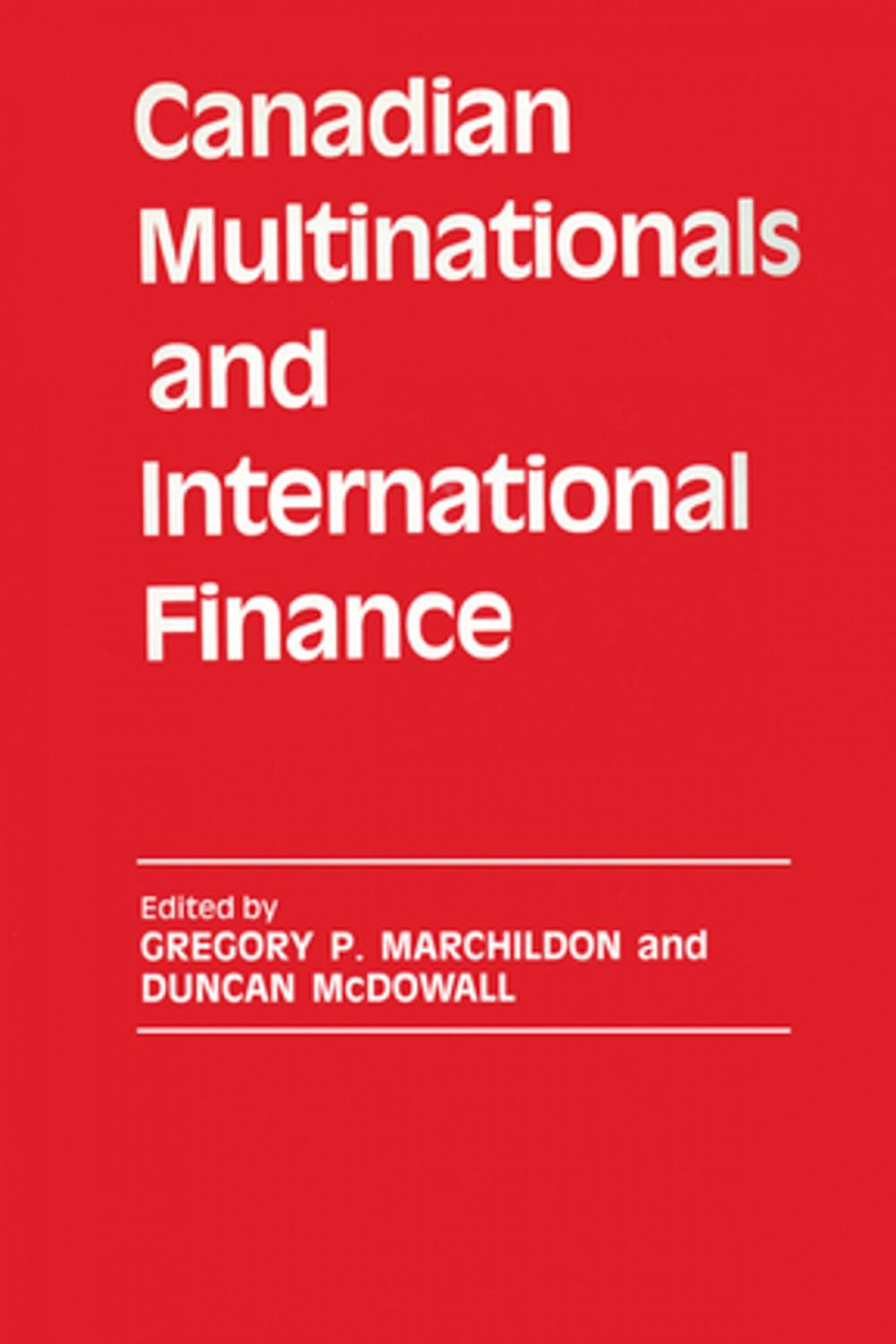 Big bigCover of Canadian Multinationals and International Finance