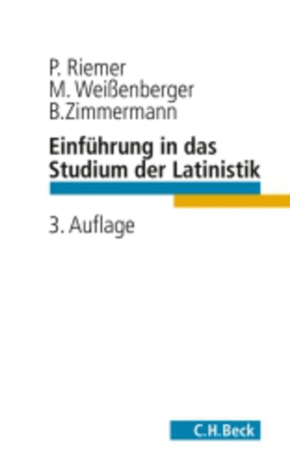 Big bigCover of Einführung in das Studium der Latinistik