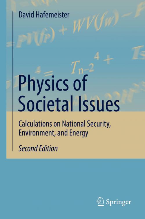 Cover of the book Physics of Societal Issues by David Hafemeister, Springer New York