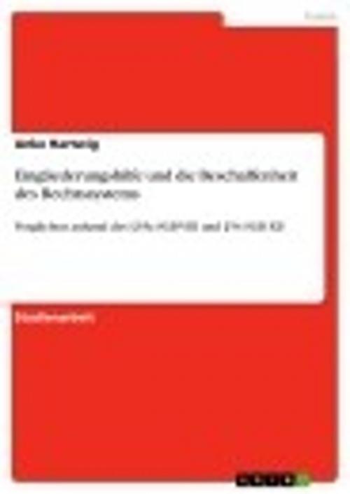 Cover of the book Eingliederungshilfe und die Beschaffenheit des Rechtssystems by Anke Hartwig, GRIN Verlag