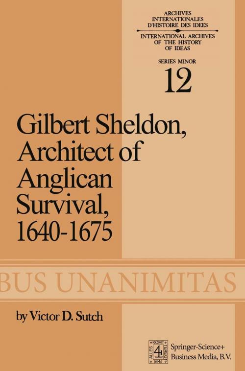 Cover of the book Gilbert Sheldon by Victor D. Sutch, Springer Netherlands