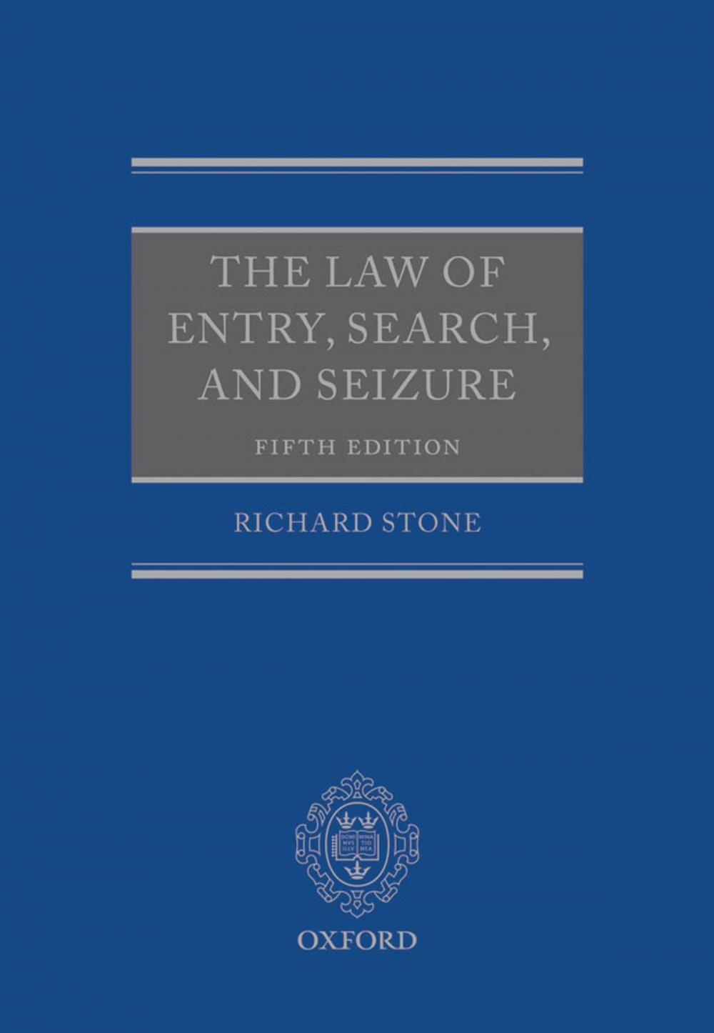 Big bigCover of The Law of Entry, Search, and Seizure