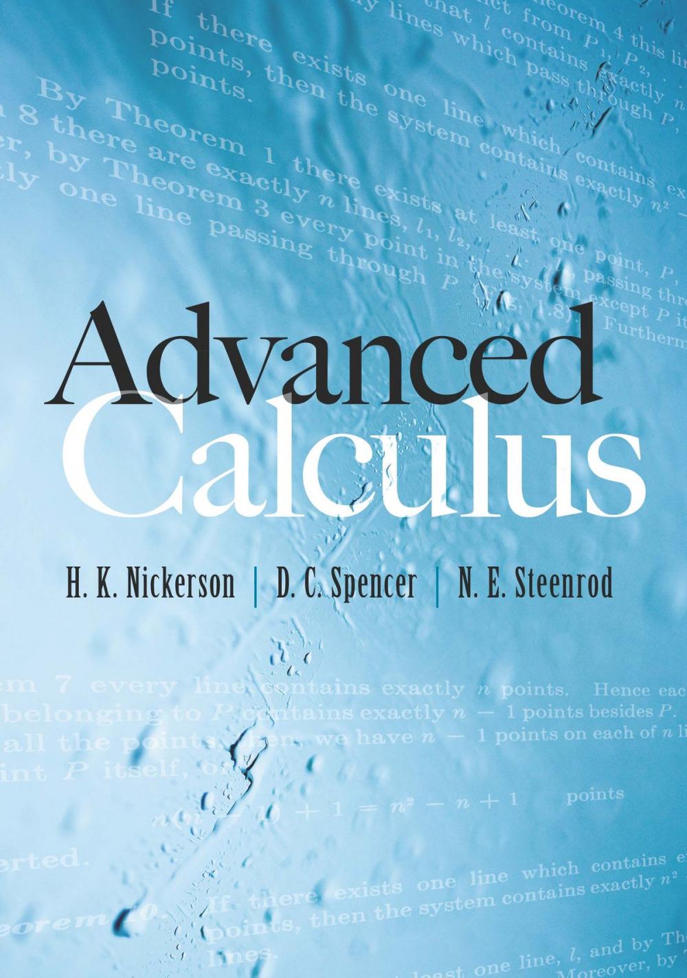 Big bigCover of Advanced Calculus