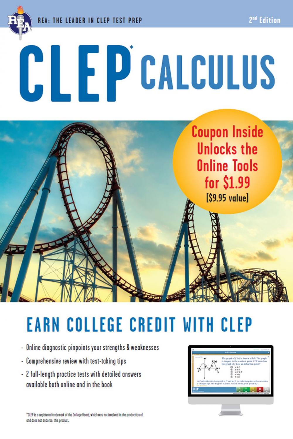 Big bigCover of CLEP® Calculus Book + Online