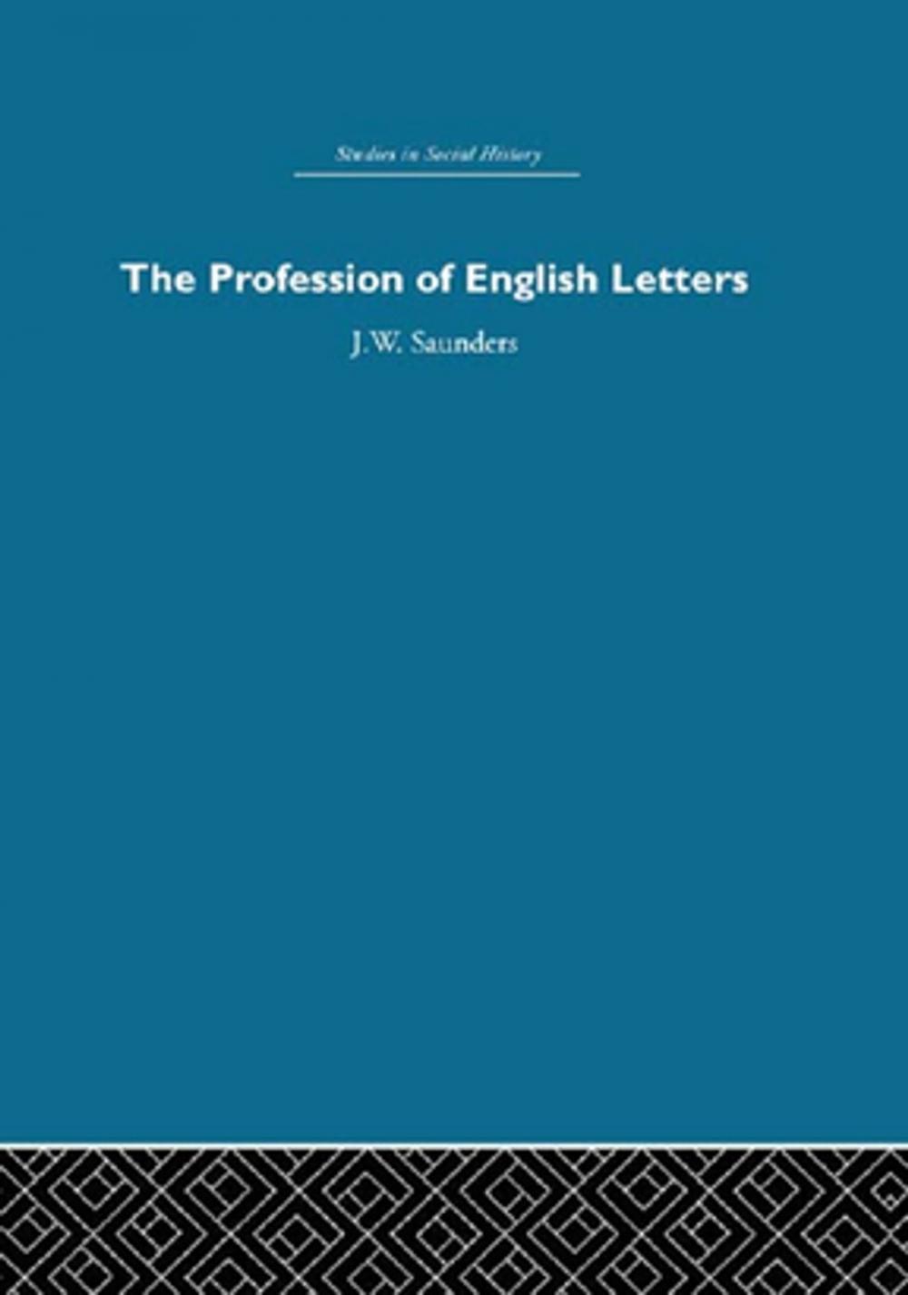 Big bigCover of The Profession of English Letters