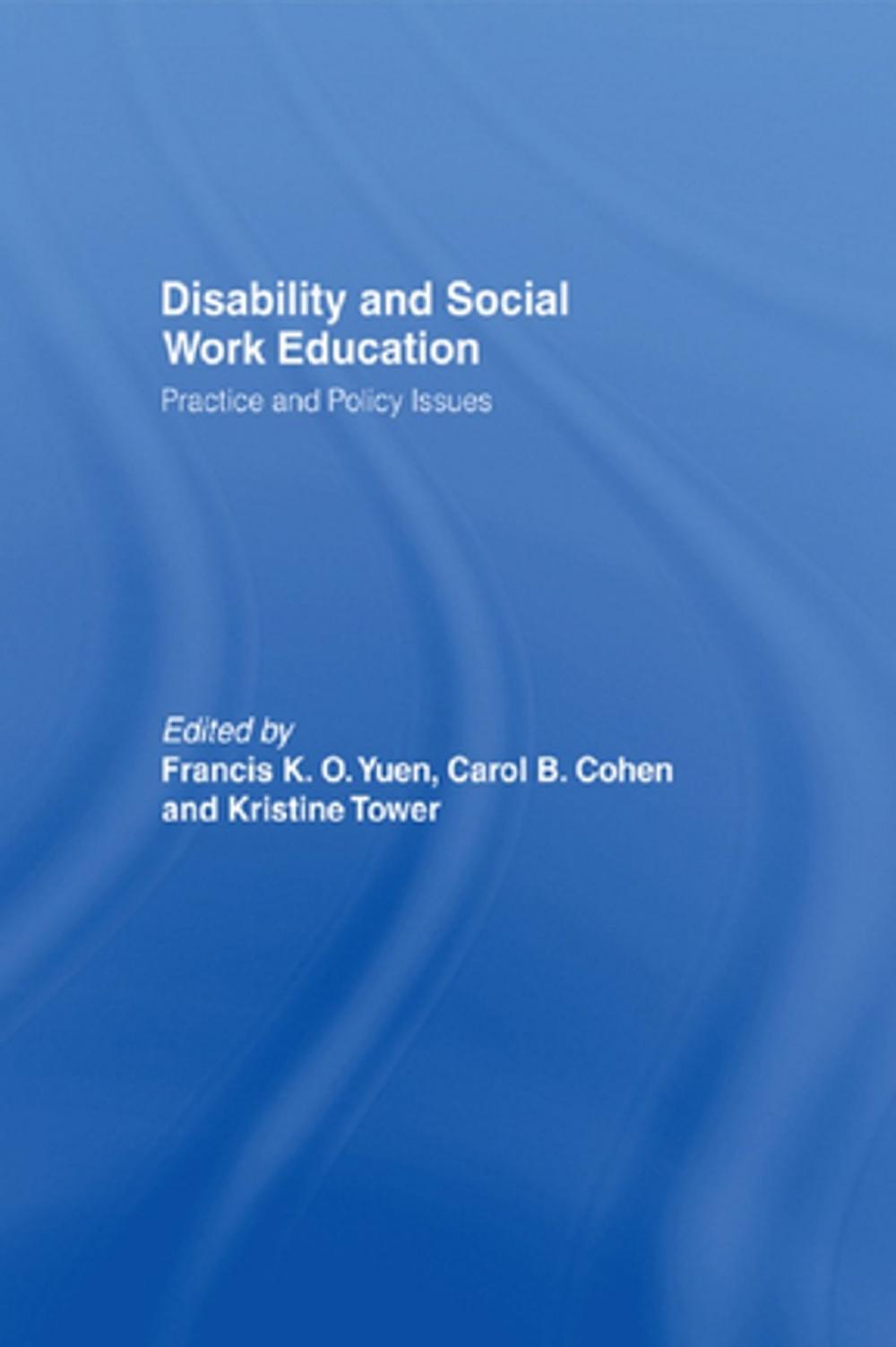 Big bigCover of Disability and Social Work Education