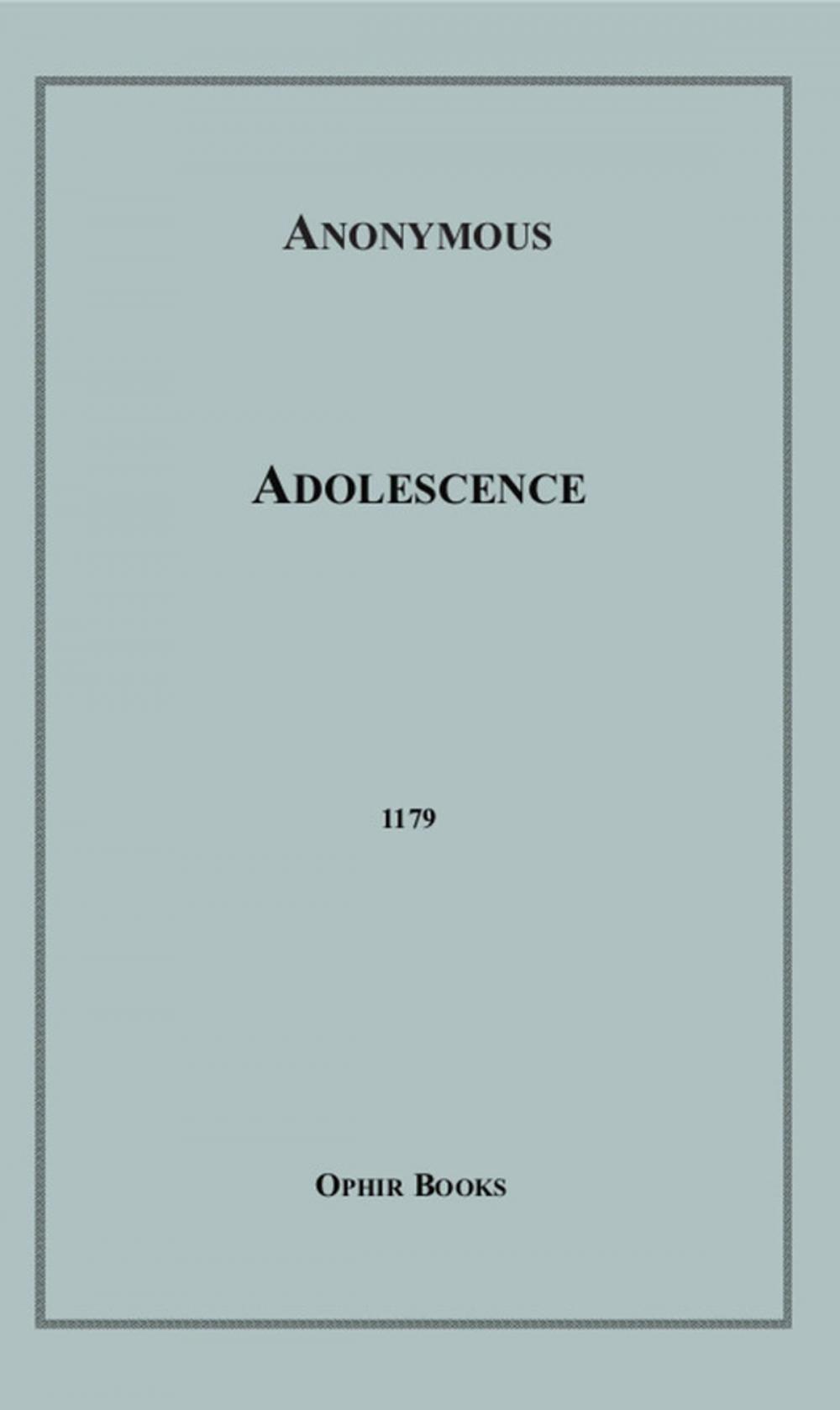 Big bigCover of Adolescence