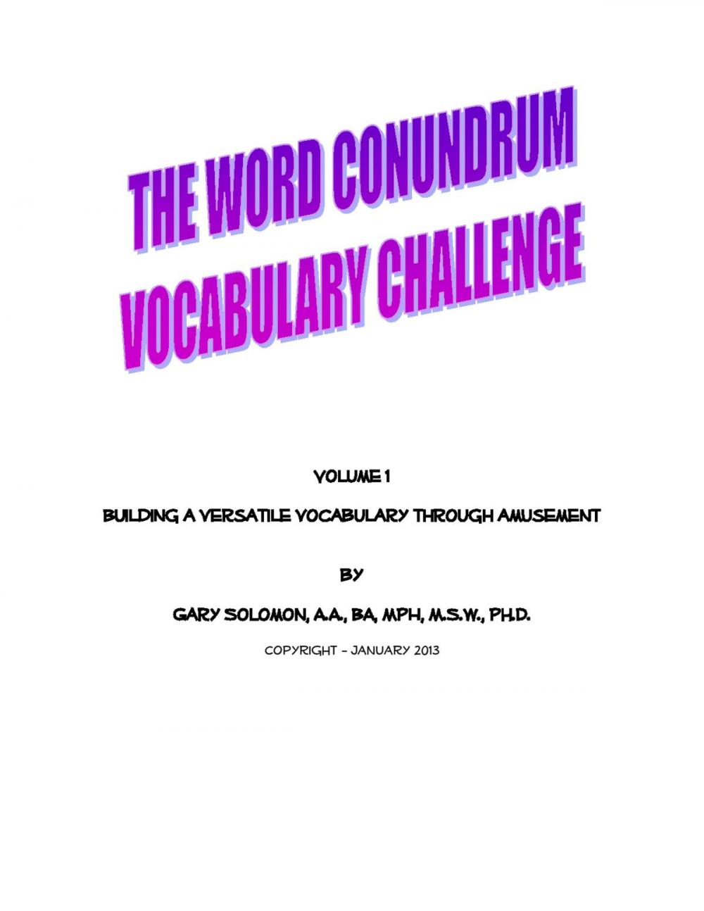 Big bigCover of The Word Conundrum Vocabulary Challenge