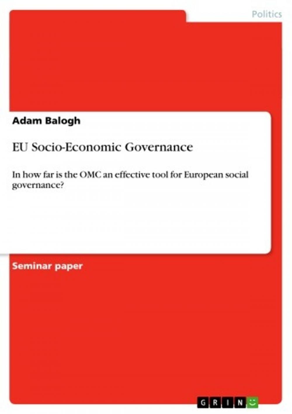 Big bigCover of EU Socio-Economic Governance