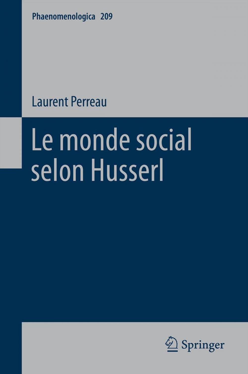 Big bigCover of Le monde social selon Husserl