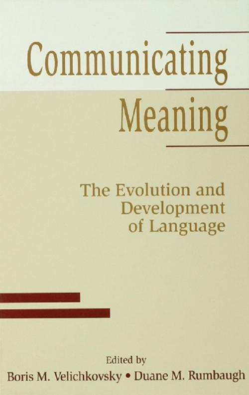 Cover of the book Communicating Meaning by , Taylor and Francis