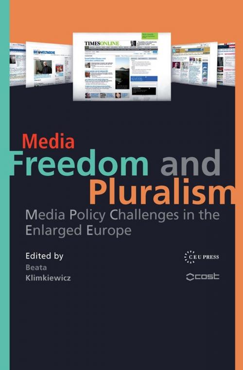 Cover of the book Media Freedom and Pluralism by Beata Klimkiewicz, Central European University Press