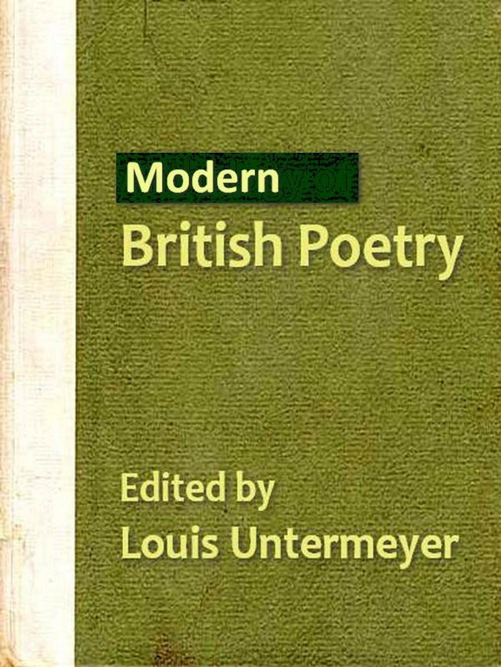 Big bigCover of Modern British Poetry