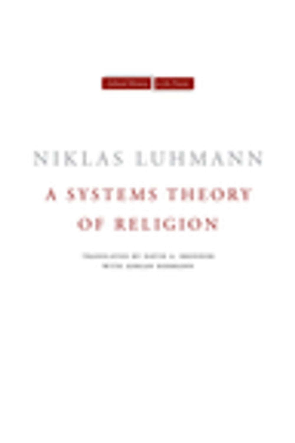 Big bigCover of A Systems Theory of Religion