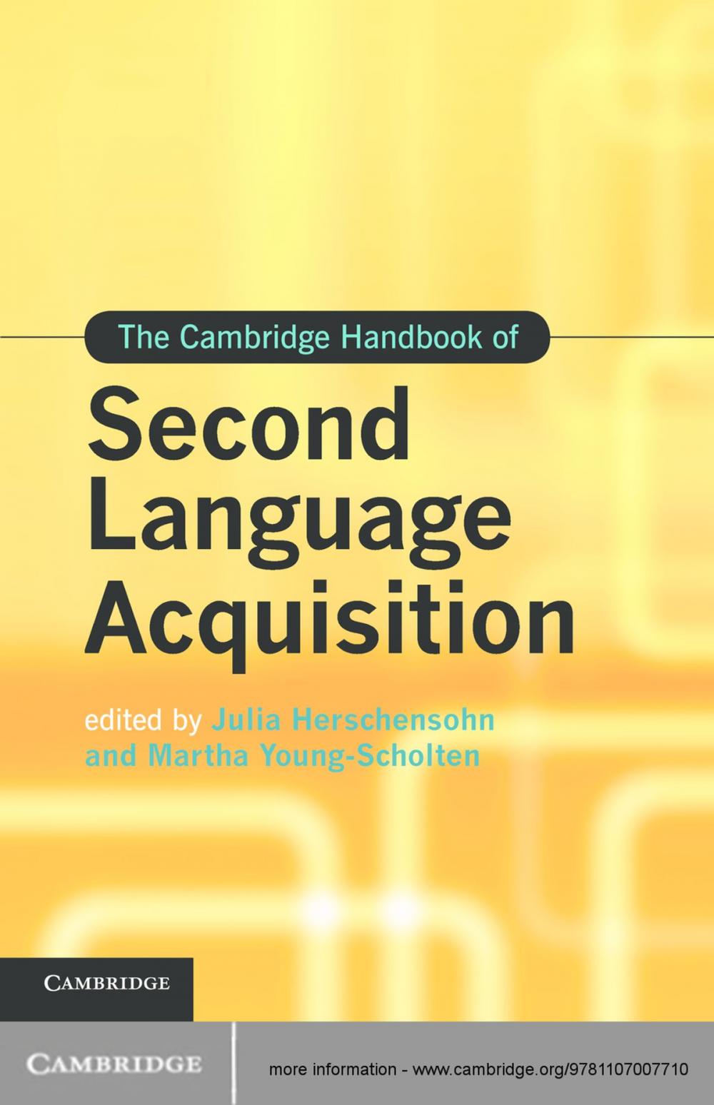 Big bigCover of The Cambridge Handbook of Second Language Acquisition