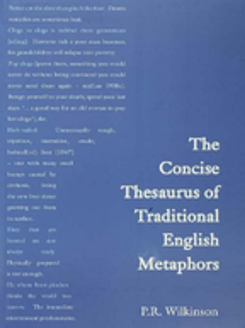 Big bigCover of Concise Thesaurus of Traditional English Metaphors