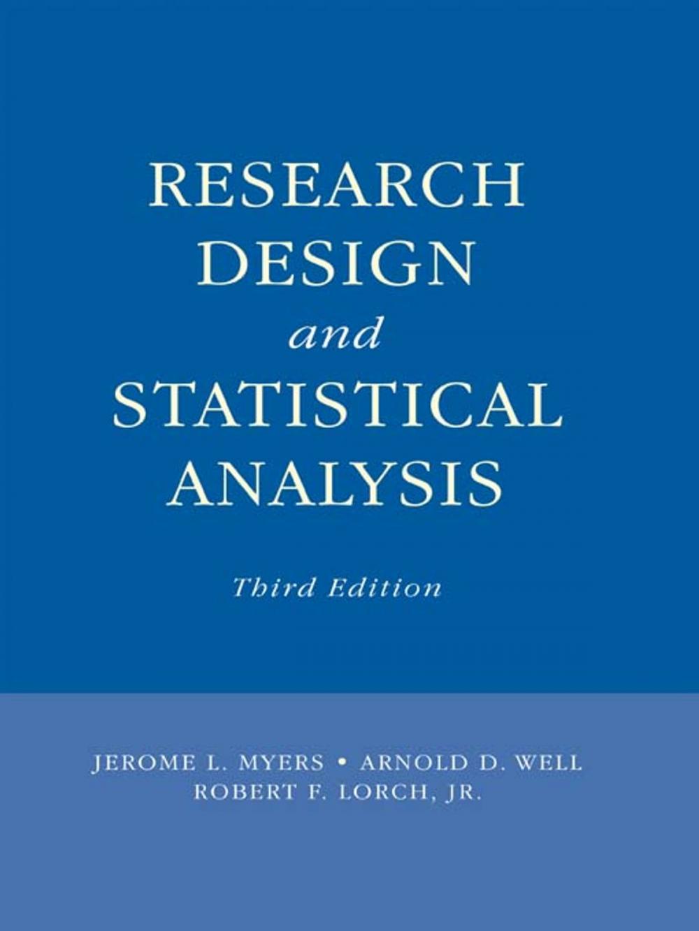 Big bigCover of Research Design and Statistical Analysis