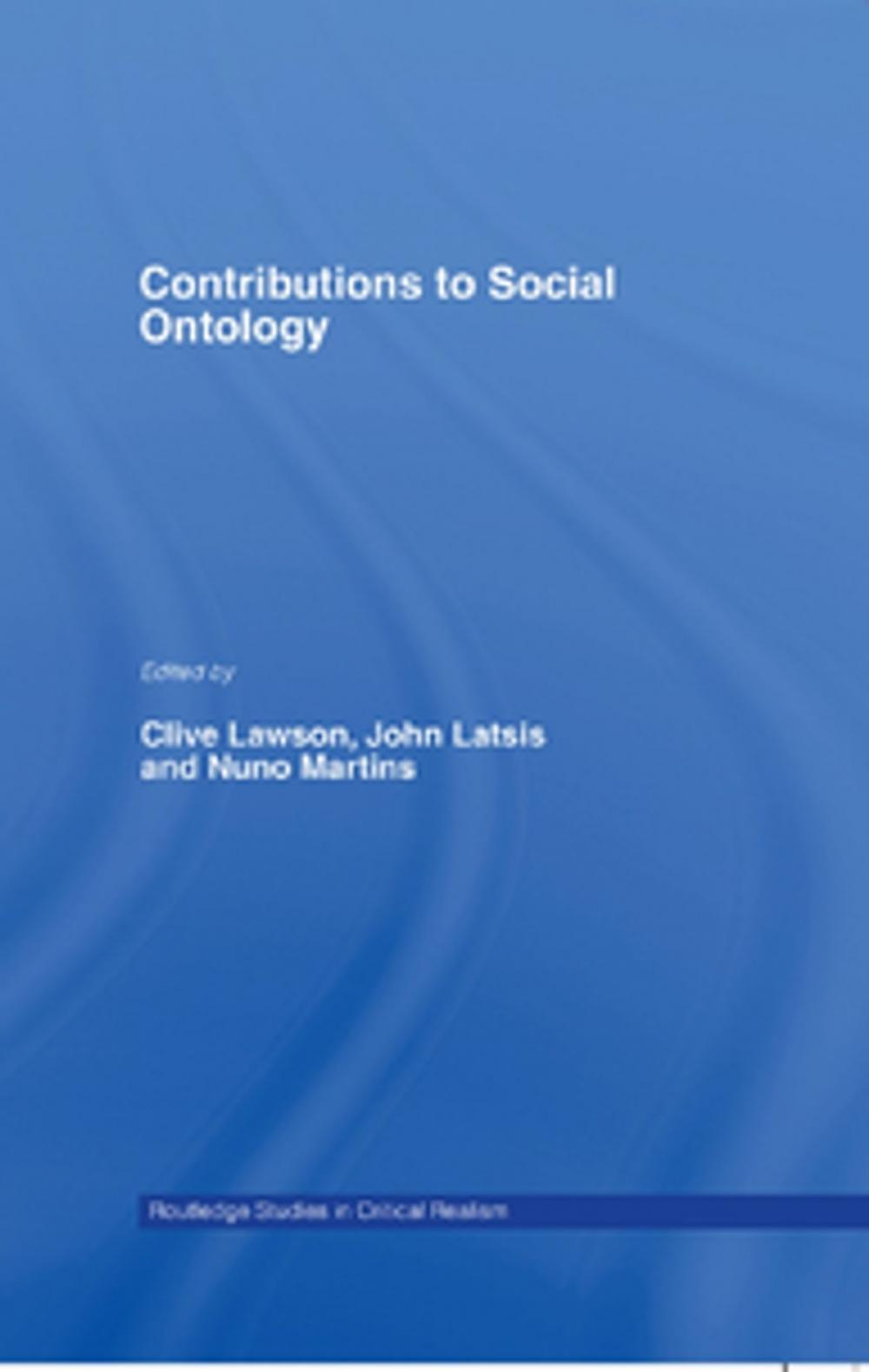 Big bigCover of Contributions to Social Ontology