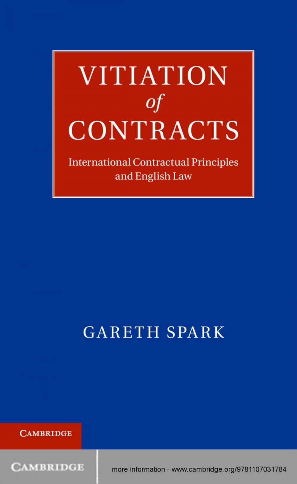 Big bigCover of Vitiation of Contracts