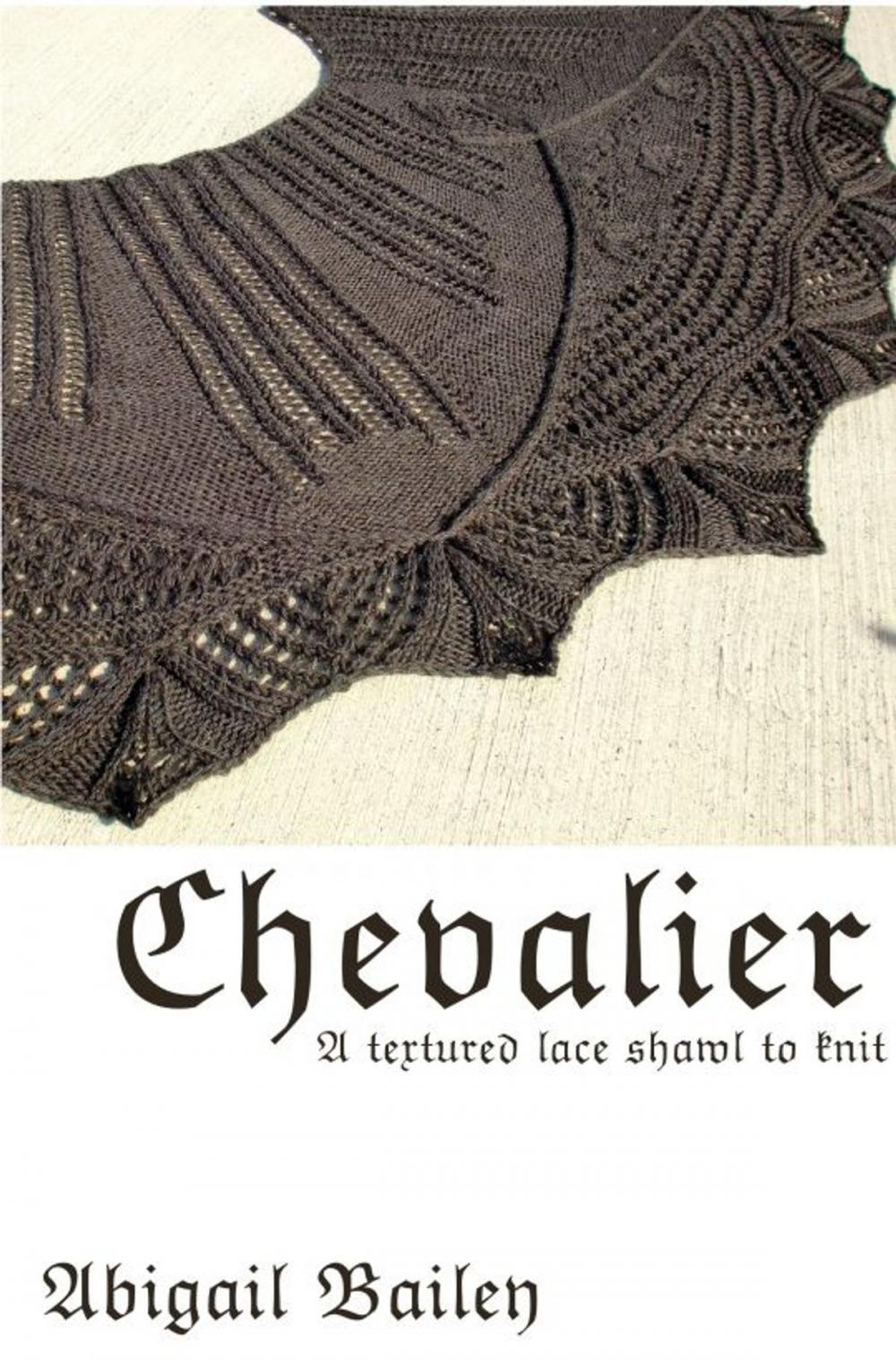 Big bigCover of Chevalier: a textured lace shawl pattern to knit