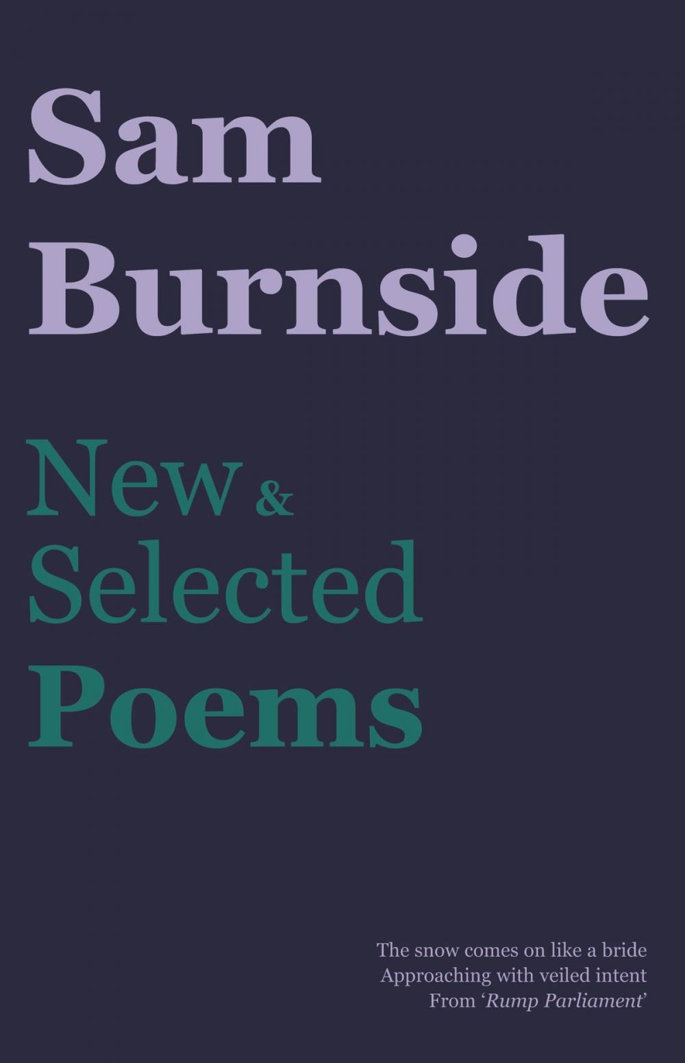 Big bigCover of Sam Burnside: New and Selcted Poems