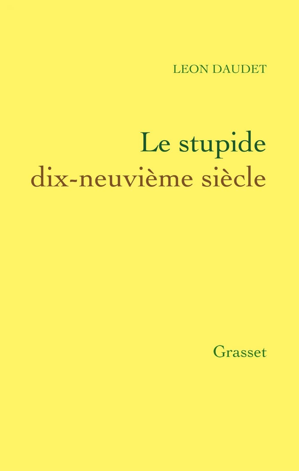 Big bigCover of Le stupide dix-neuvième siècle