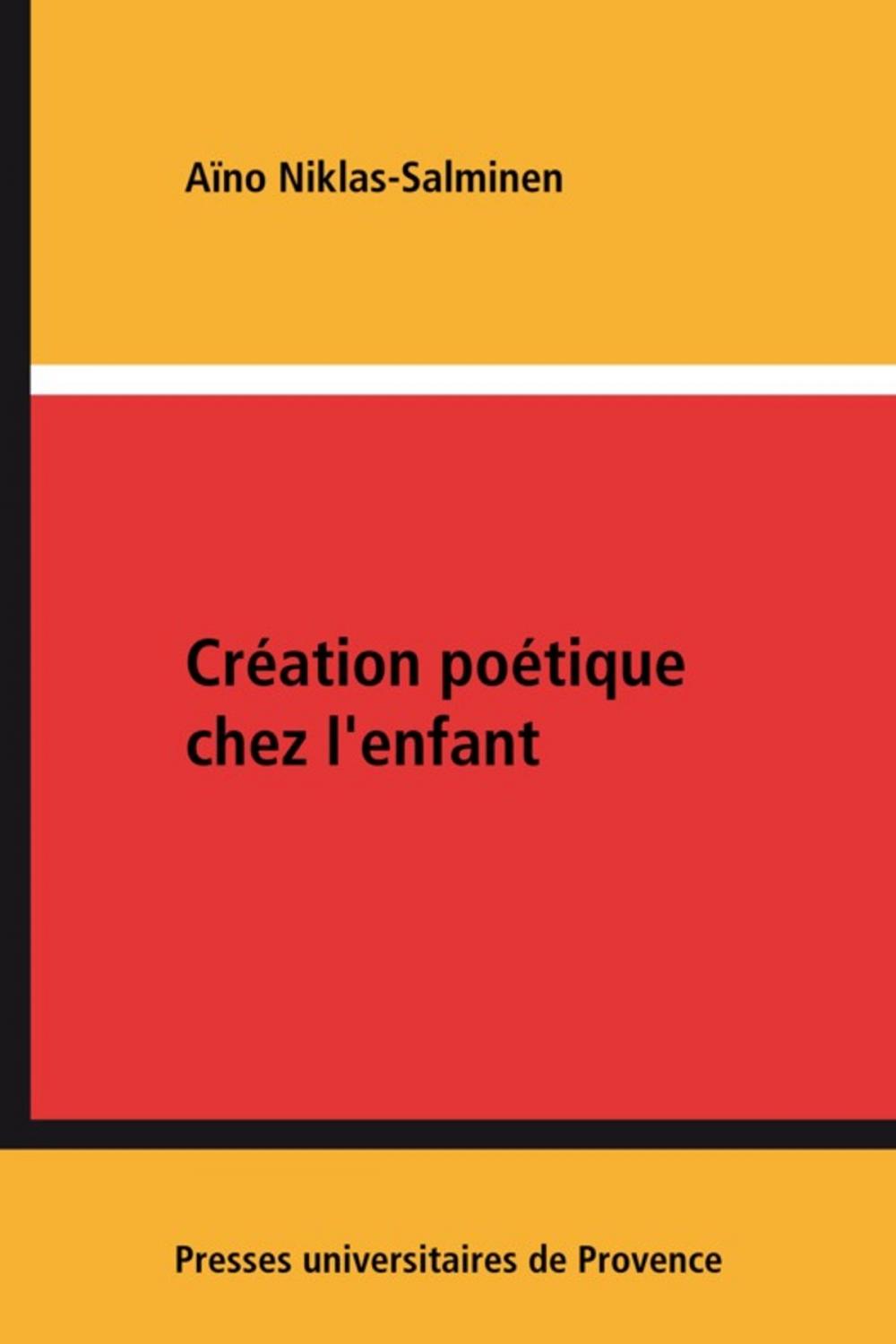 Big bigCover of Création poétique chez l'enfant