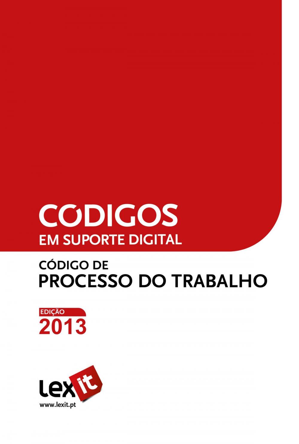 Big bigCover of Código de Processo do Trabalho 2013