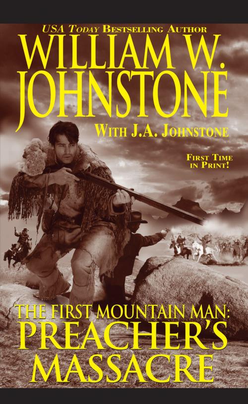 Cover of the book Preacher's Massacre by William W. Johnstone, J.A. Johnstone, Pinnacle Books