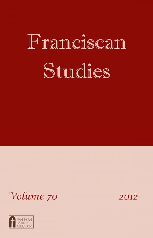 Cover of the book Franciscan Studies by , The Franciscan Institute