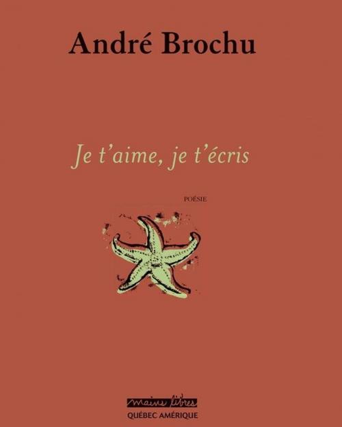 Cover of the book Je t'aime, je t'écris by André Brochu, Les Éditions Québec Amérique