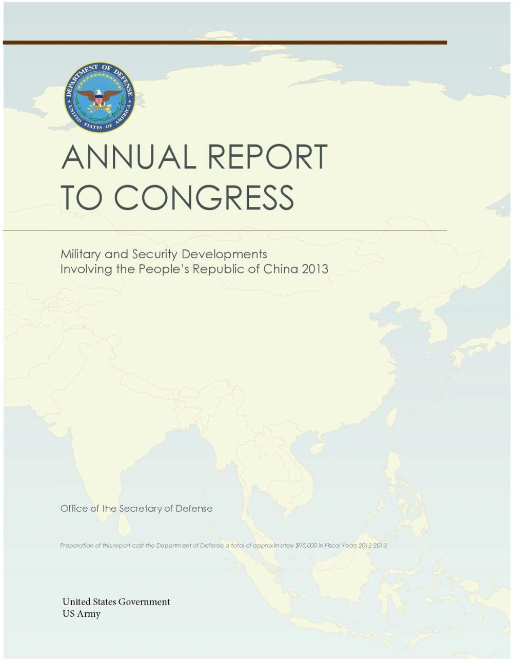 Big bigCover of Military and Security Developments Involving the People’s Republic of China 2013 Annual Report to Congress