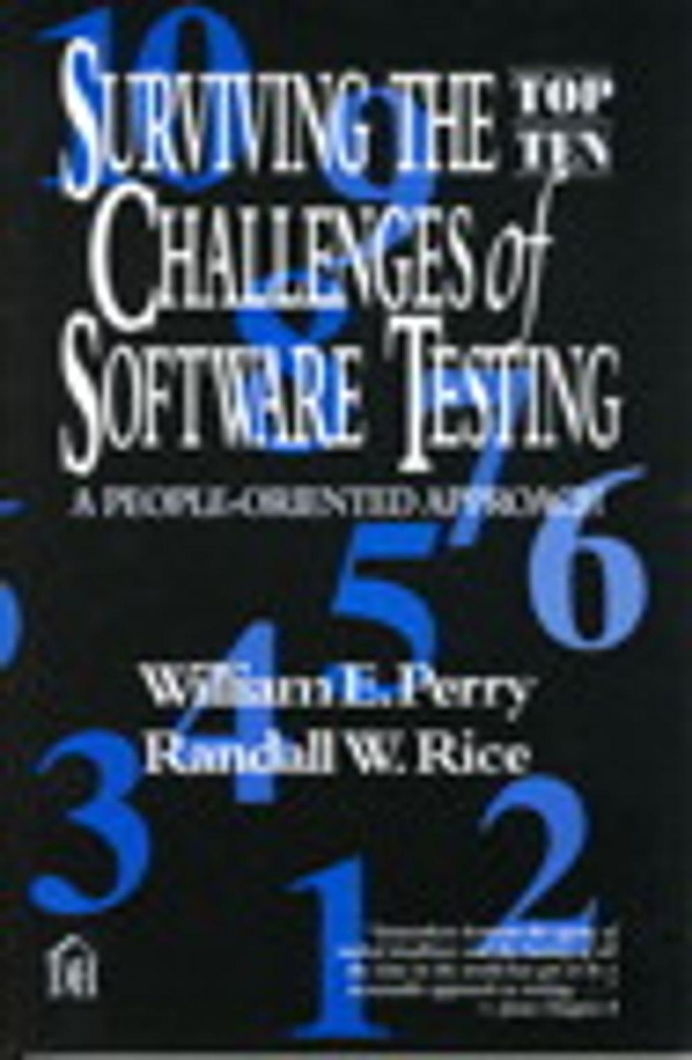 Big bigCover of Surviving the Top Ten Challenges of Software Testing