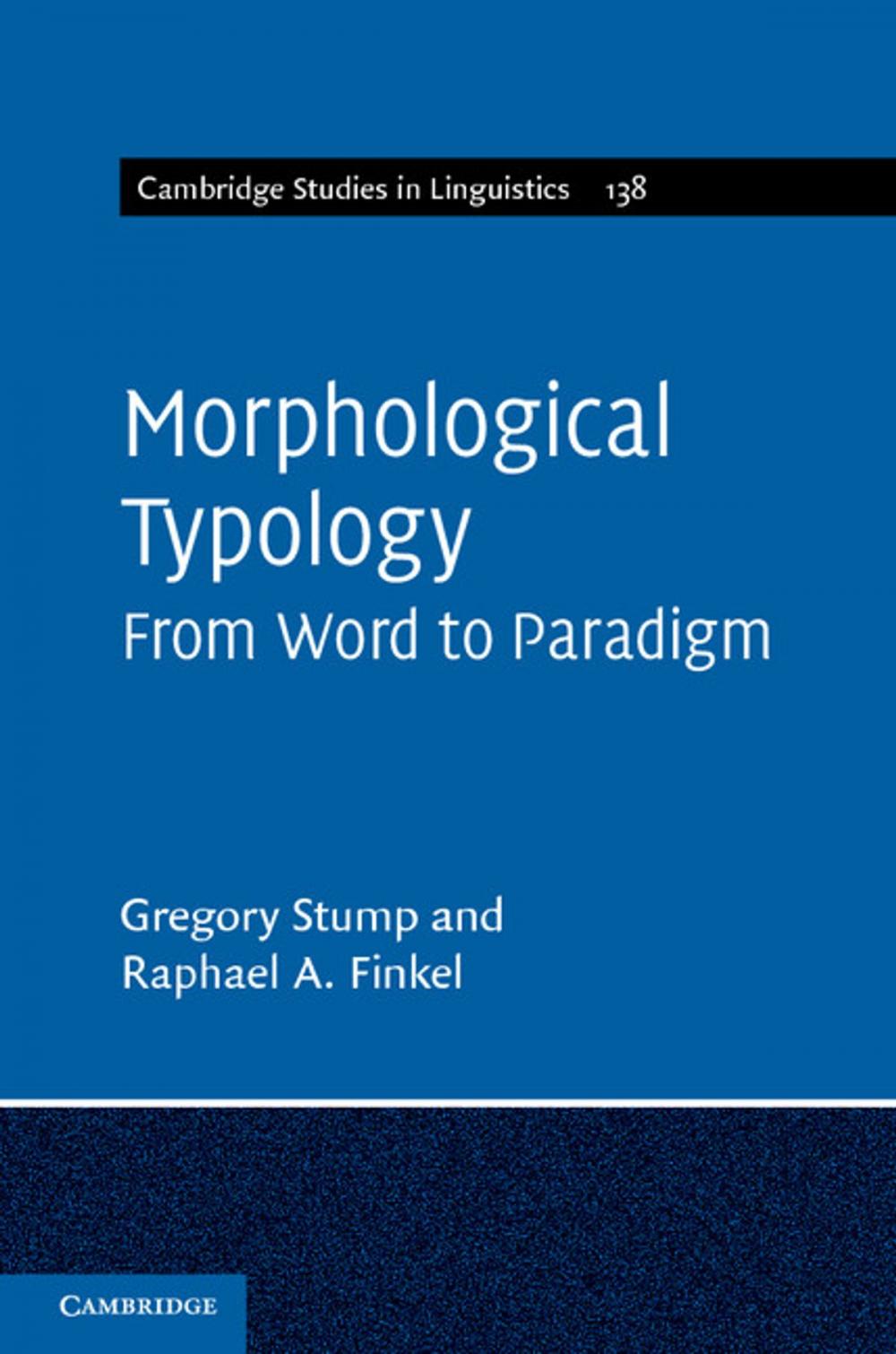 Big bigCover of Morphological Typology