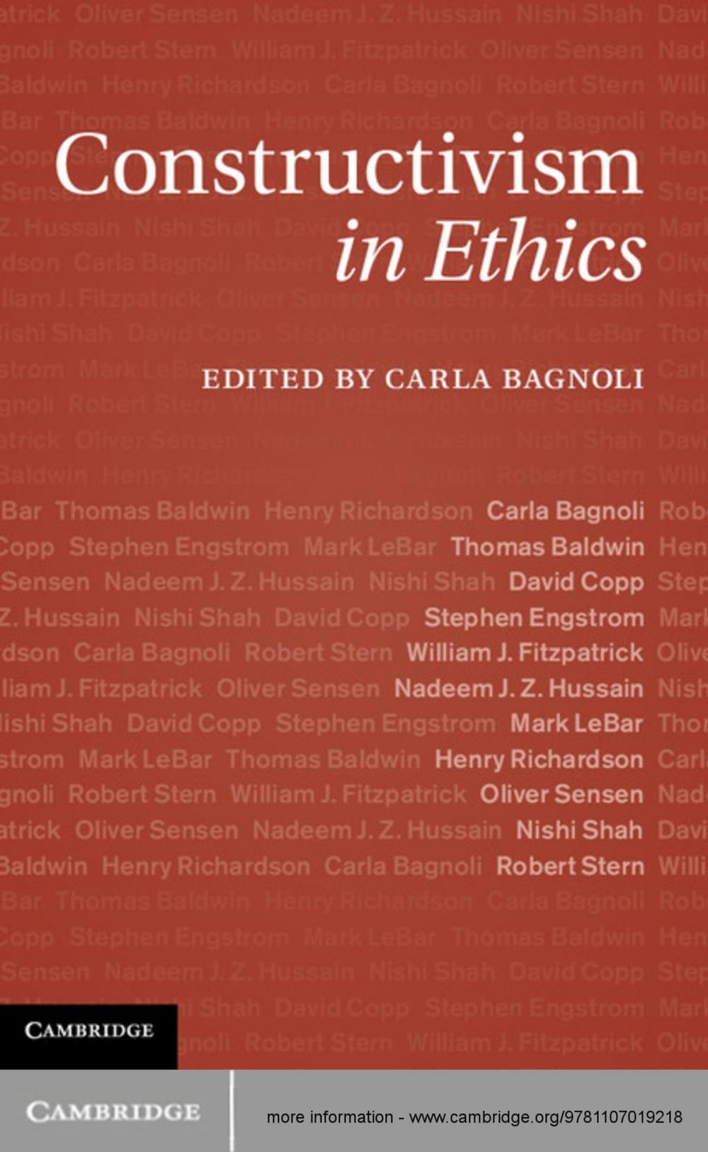 Big bigCover of Constructivism in Ethics