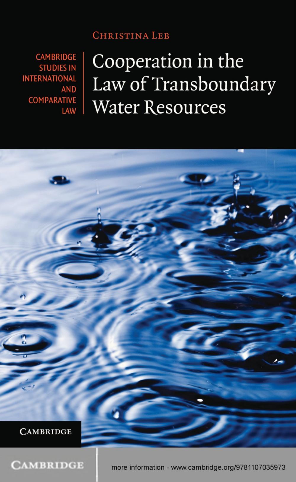 Big bigCover of Cooperation in the Law of Transboundary Water Resources