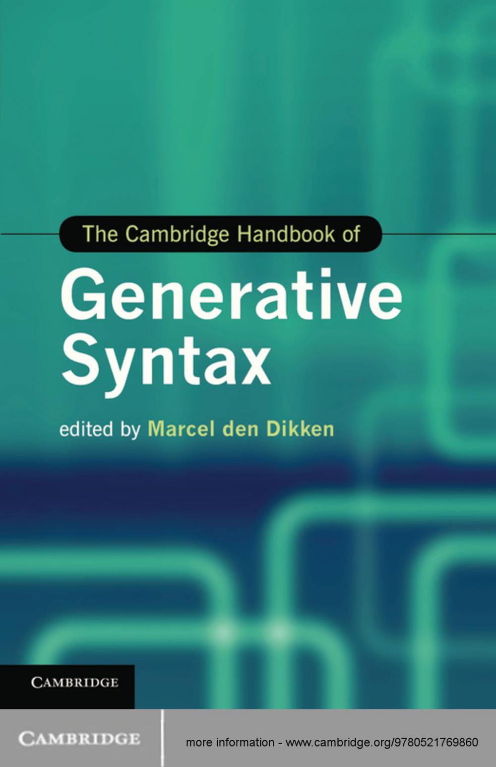 Big bigCover of The Cambridge Handbook of Generative Syntax