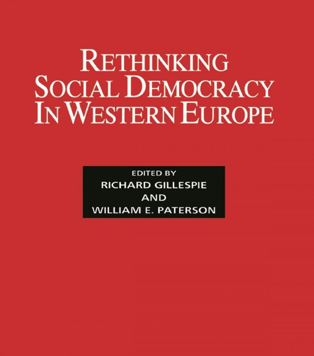 Big bigCover of Rethinking Social Democracy in Western Europe