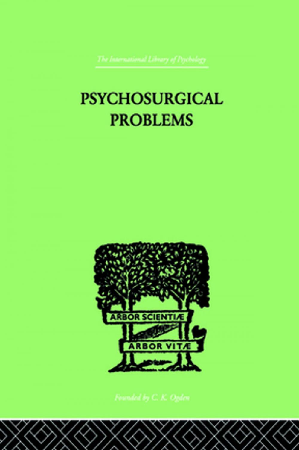 Big bigCover of Psychosurgical Problems