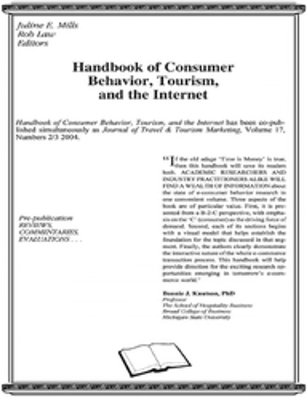 Big bigCover of Handbook of Consumer Behavior, Tourism, and the Internet