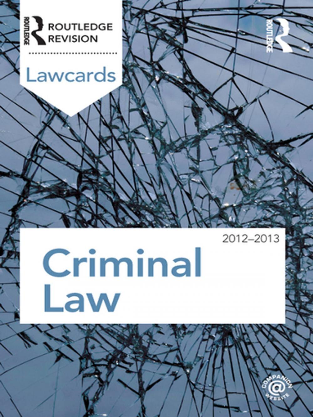 Big bigCover of Criminal Lawcards 2012-2013