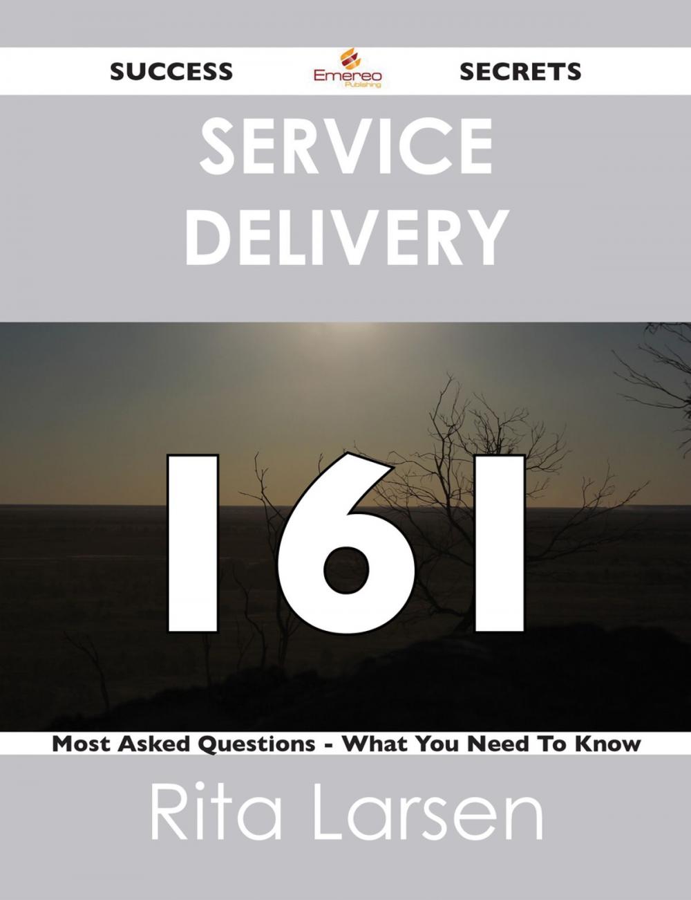 Big bigCover of Service Delivery 161 Success Secrets - 161 Most Asked Questions On Service Delivery - What You Need To Know