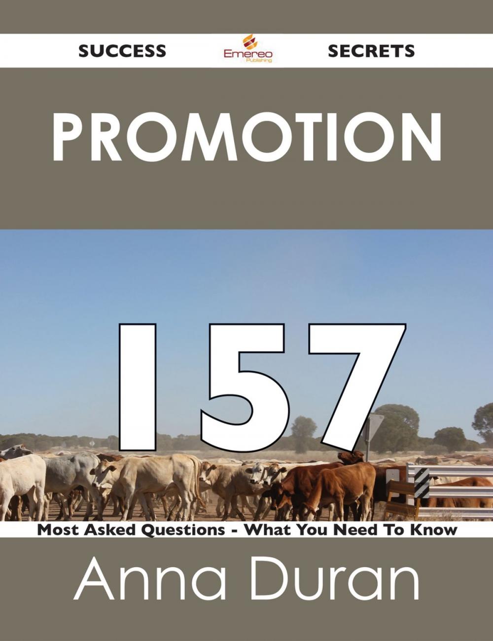 Big bigCover of Promotion 157 Success Secrets - 157 Most Asked Questions On Promotion - What You Need To Know