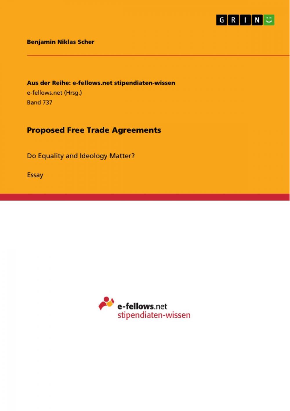 Big bigCover of Proposed Free Trade Agreements